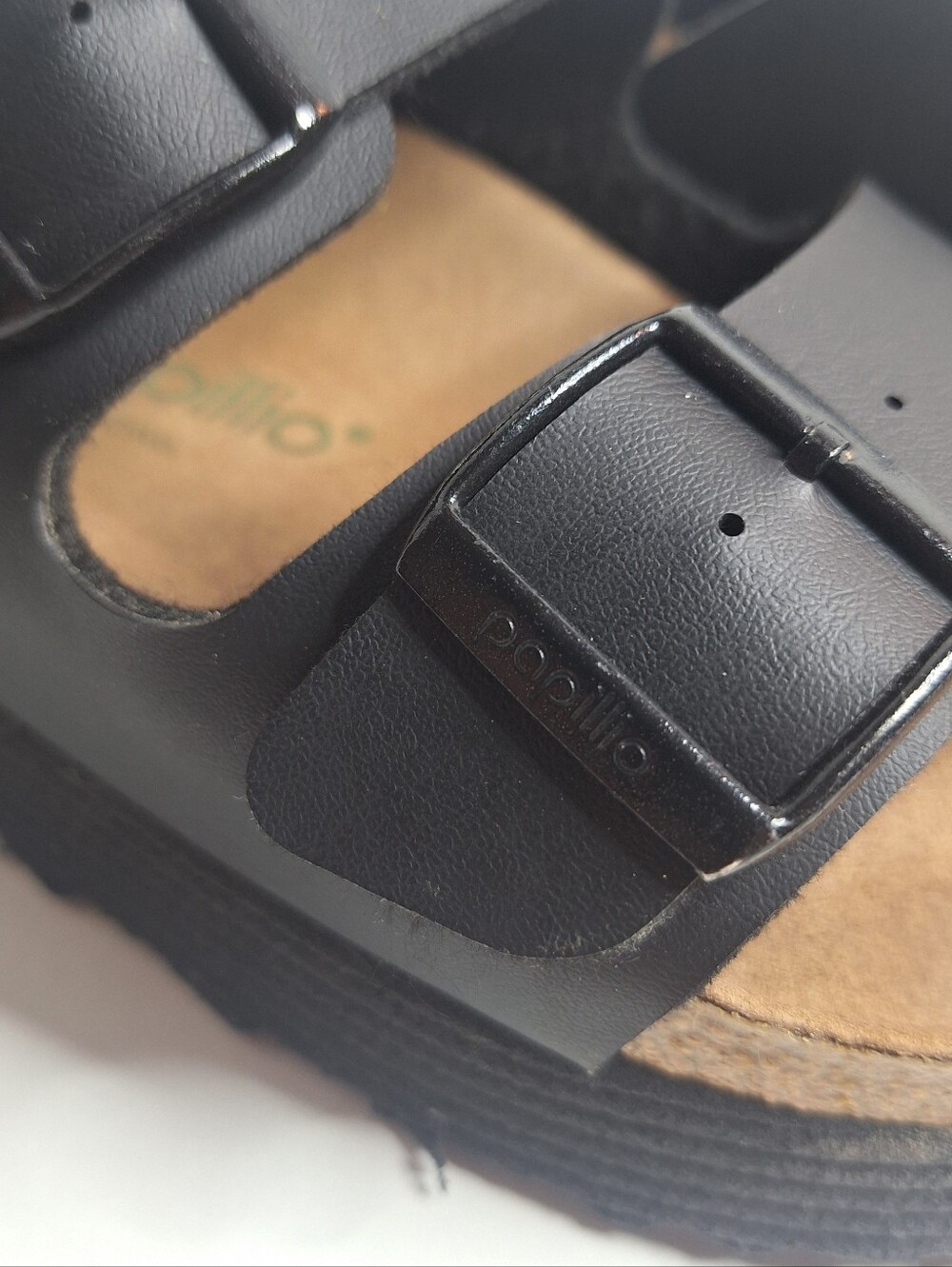 Papillio By Birkenstock Black Arizona Platform Slide Sandal Size 40 - US L9 M7 - Picture 9 of 9